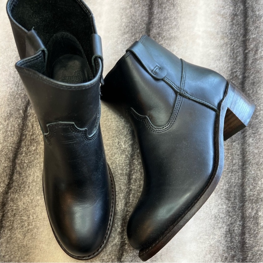 Red Wing Shoes Heritage Inez Black Boundary Leather Heeled Boots 3415